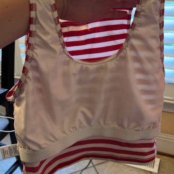 Bettie page by tatyana red striped crop tank top - Picture 5 of 5